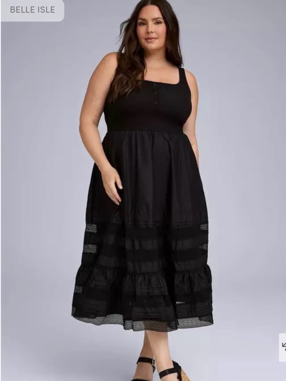 Torrid NWT Belle Isle mixed material maxi dress - Picture 4 of 8